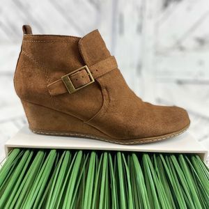 Franco Sarto Anita Suede Leather Booties, Size 9.5